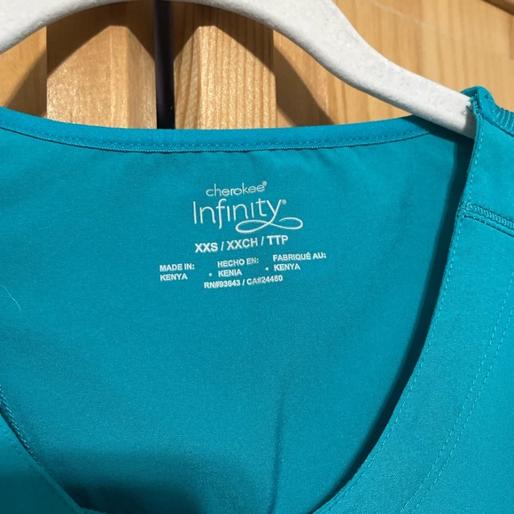 Infinity By Cherokee Round Neck Scrub Top With Certainty - Picture 2 of 4